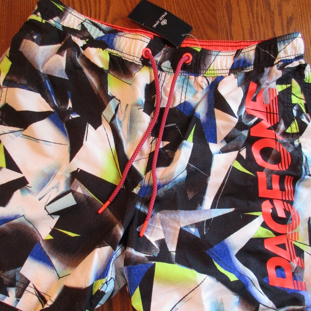 New Mens Print  Swim Trunks Bathing  Suit with Pockets